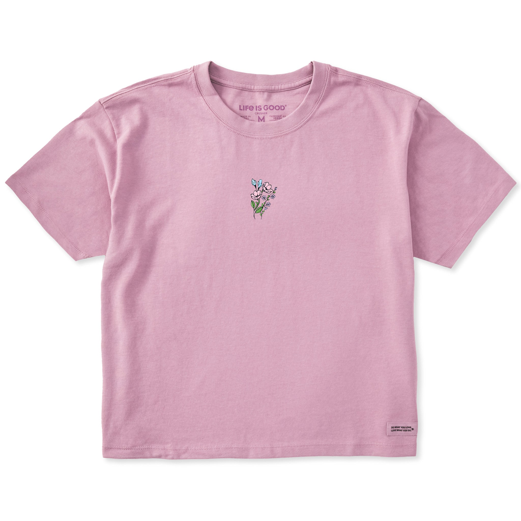 Embroidered Wildflower Bouquet Boxy Tee
