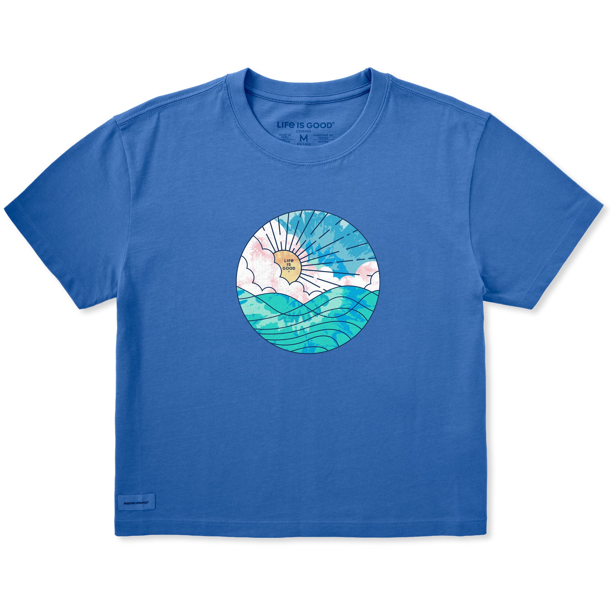 Ocean Sun Tie Dye Boxy Tee