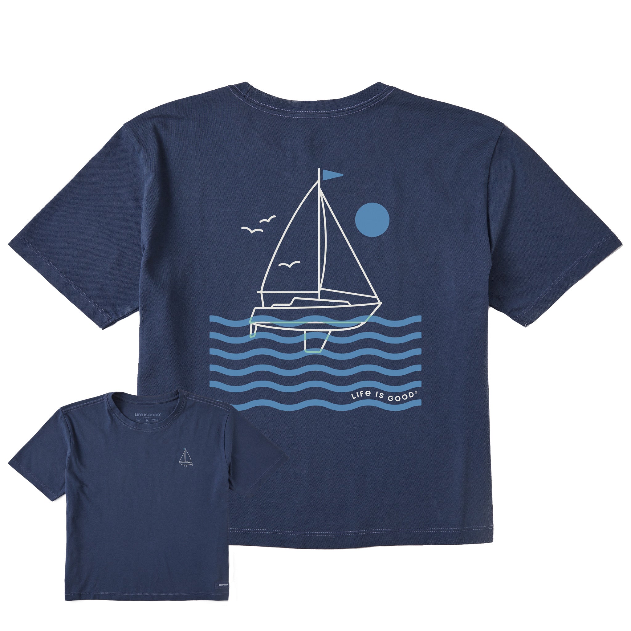 Sailboat on Waves Boxy Tee